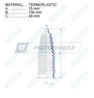 Пыльник рулевой рейки MotorHerz RDZ0087MG