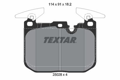 Колодки тормозные передние TEXTAR 2502801