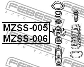 Чашка амортизатора заднего левая FEBEST MZSS006