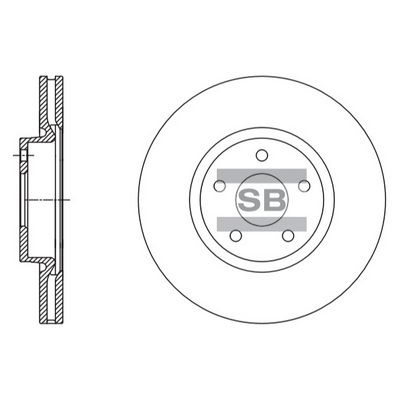 Диск тормозной передний SANGSIN SD5304