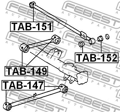 Сайлентблок заднего верхнего рычага FEBEST TAB149