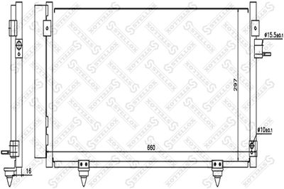 Радиатор кондиционера STELLOX 1045718SX