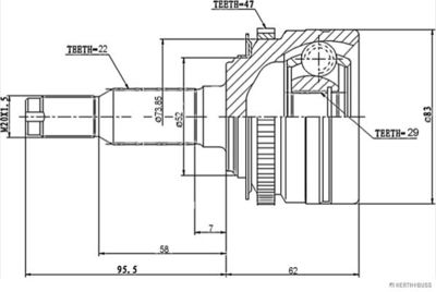 ШРУС наружный TORQUE VN5805