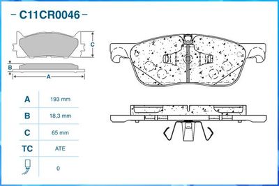 Колодки тормозные передние CWORKS C11CR0046