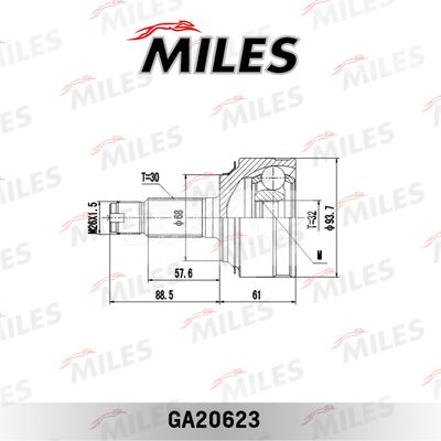 ШРУС наружный Miles GA20623