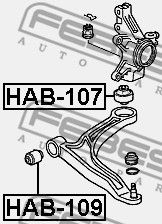 Сайлентблок рычага переднего FEBEST HAB109