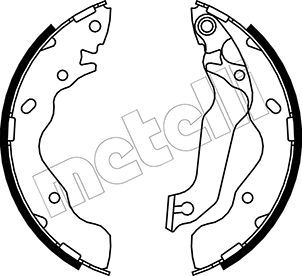 Колодки тормозные барабанные METELLI 530176