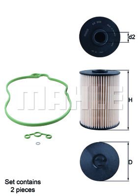 Фильтр топливный MAHLE KX200DS