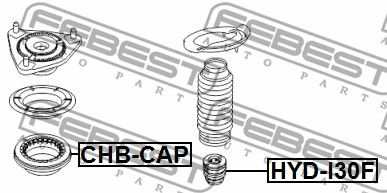 Отбойник амортизатора переднего FEBEST HYDI30F