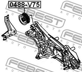 Ролик обводной FEBEST 0488V75