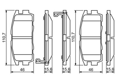 Комплект колодок для дискового тормоза BOSCH 0986494251
