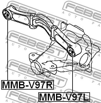 Сайлентблок опоры дифференциала FEBEST MMBV97R
