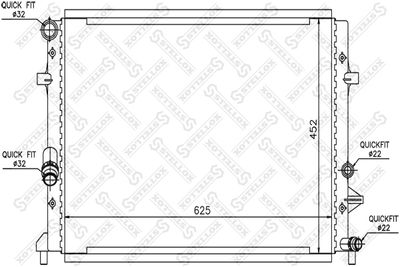 Радиатор системы охлаждения STELLOX 1026435SX