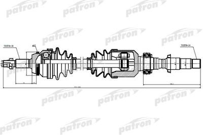 Полуось правая PATRON PDS6272
