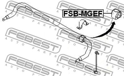 Втулка стабилизатора переднего FEBEST FSBMGEF