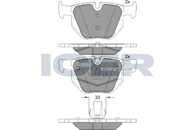 Колодки тормозные задние ICER 181685202