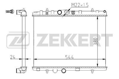 Радиатор охлаждения двигателя Zekkert MK1344