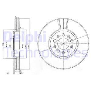 Диск тормозной DELPHI BG3035C