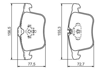 Колодки тормозные дисковые BOSCH 0986494280