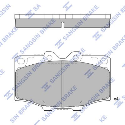 Колодки тормозные дисковые передние SANGSIN SP1378