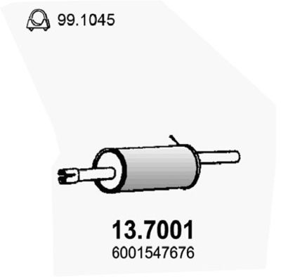 Глушитель задняя часть ASSO 137001