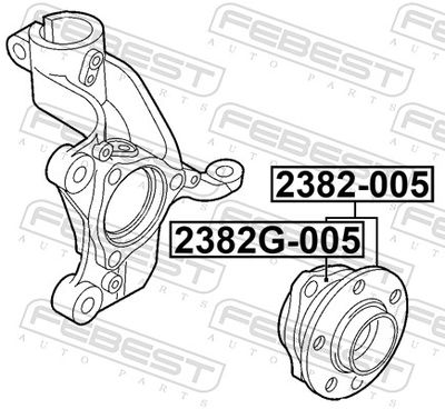 Ступица колеса с интегрированным подшипником FEBEST 2382005