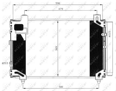 Радиатор кондиционера с осушителем NRF 35596