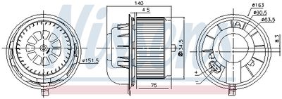 Мотор отопителя NISSENS 87077