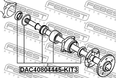 Комплект подшипника ступицы колеса заднего FEBEST DAC40804445KIT3