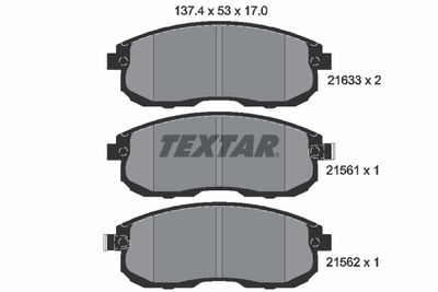 Колодки тормозные передние TEXTAR 2156101