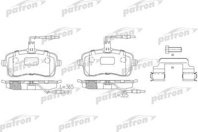 Колодки тормозные дисковые передние PATRON PBP1725