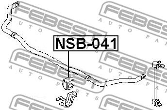 Втулка стабилизатора переднего FEBEST NSB041
