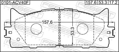 Колодки тормозные передние FEBEST 0101ACV40F