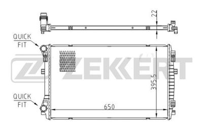 Радиатор охлаждения двигателя Zekkert MK1557