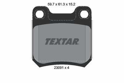 Колодки тормозные задние TEXTAR 2309102