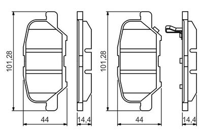 Колодки тормозные дисковые задние BOSCH 0986495358