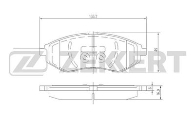Колодки тормозные дисковые Zekkert BS2812