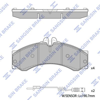 Колодки тормозные дисковые SANGSIN SP1277