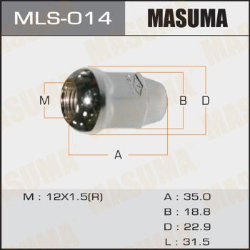 Гайка колесная Masuma MLS014