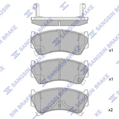 Колодки тормозные передние SANGSIN SP1122
