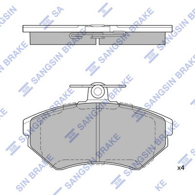 Колодки тормозные передние SANGSIN SP1708