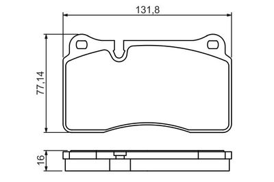 Колодки тормозные дисковые передние BOSCH 0986494207