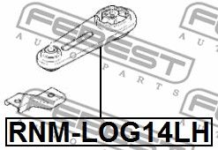 Подушка двигателя левая FEBEST RNMLOG14LH