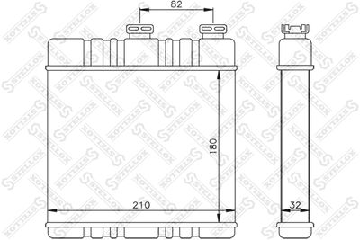 Радиатор отопителя STELLOX 1035071SX