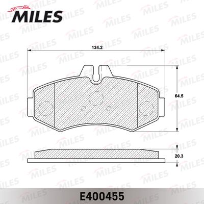 Колодки тормозные передние Miles E400455