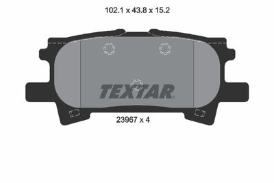 Колодки тормозные задние TEXTAR 2396701