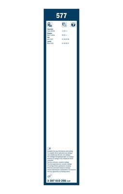 Щетка стеклоочистителя каркасная комплект BOSCH 3397010298