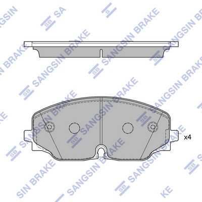 Колодки тормозные дисковые SANGSIN SP4265
