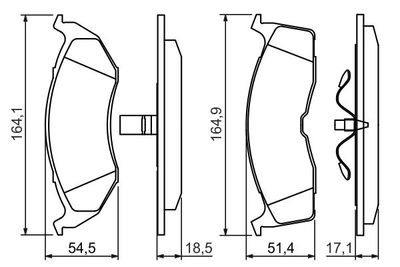 Колодки тормозные дисковые BOSCH 0986424363