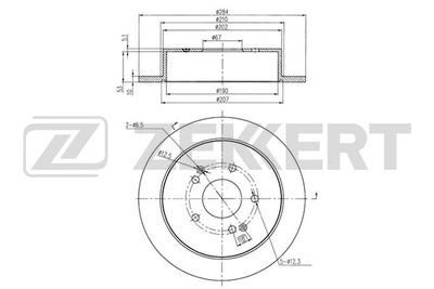 Диск тормозной задний Zekkert BS5668